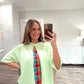 Single Button Cape Sweater - Mint