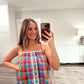 Rainbow Plaid Cami Top