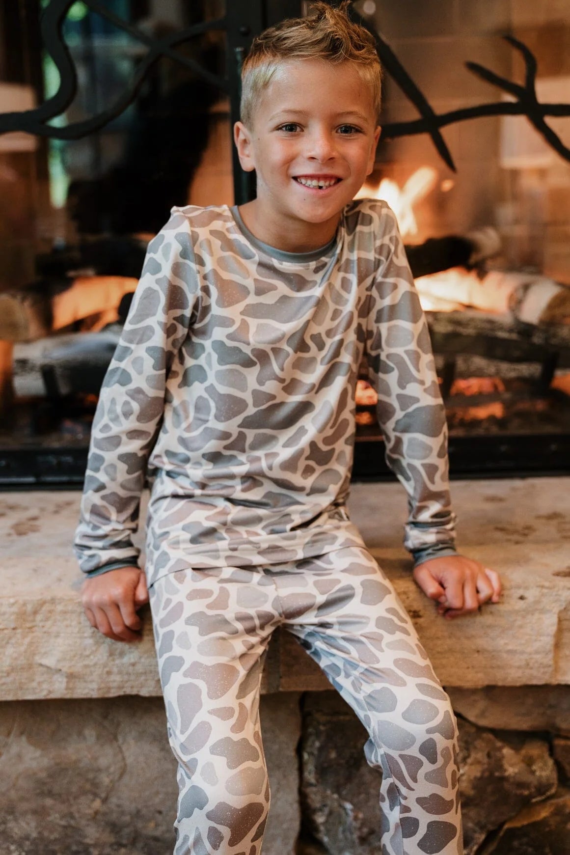 Boys Burlebo Pajama Set - Classic Deer Camo