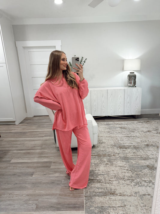 Dani Striped Pants - Pink