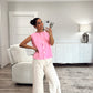 Rolled Hem Sweater Tank