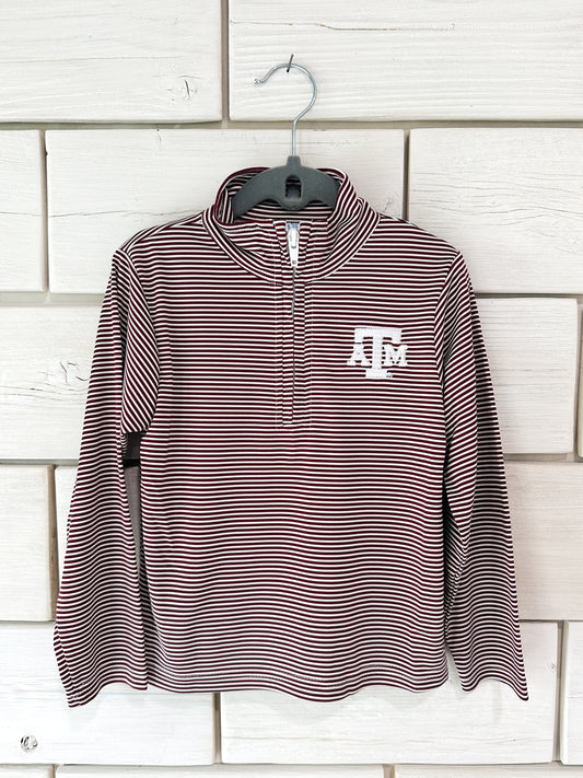 Texas A&M Aggies Boys Stripe Quarter Zip