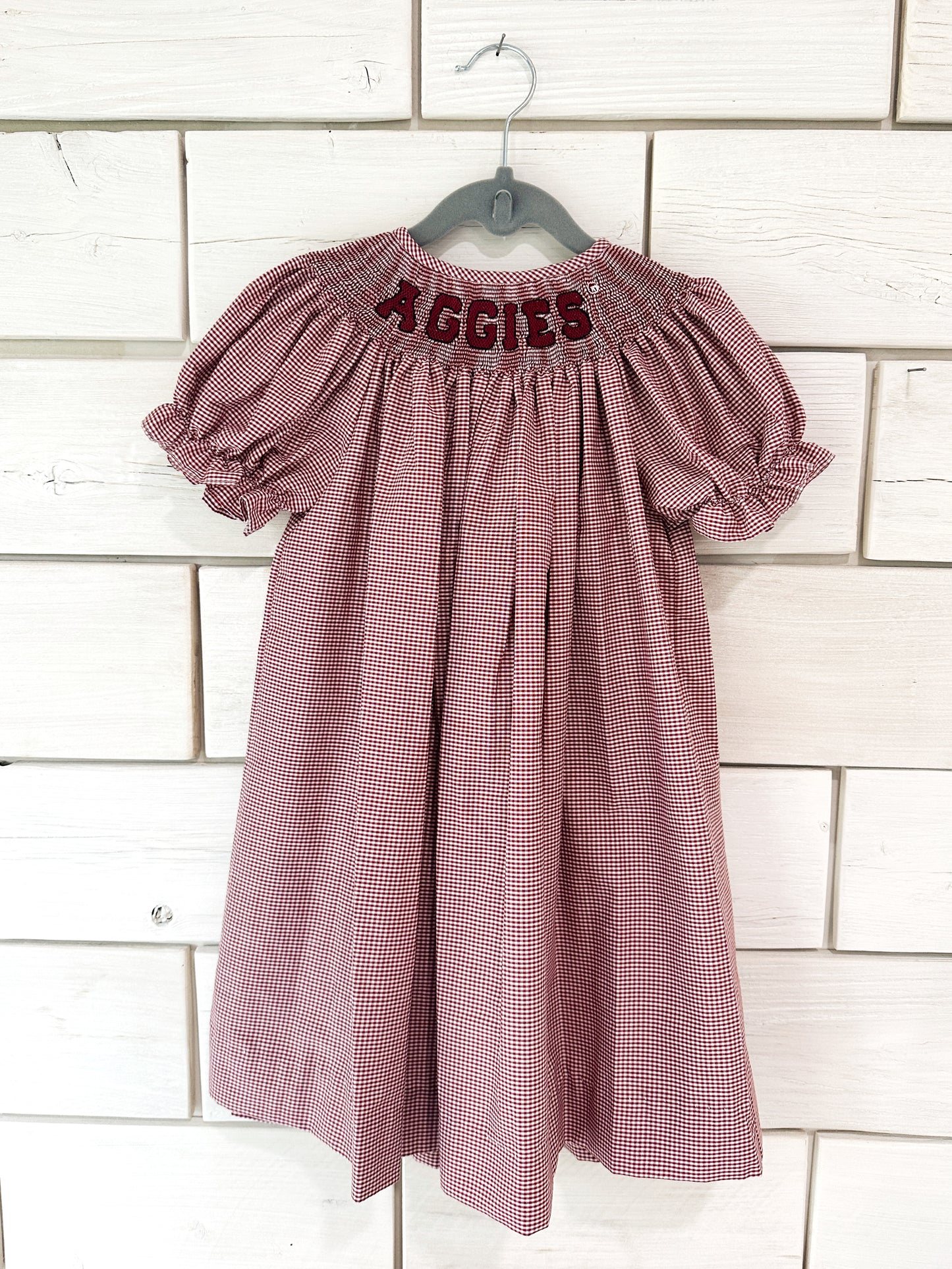 Texas Aggies Smocked Bishop Dress