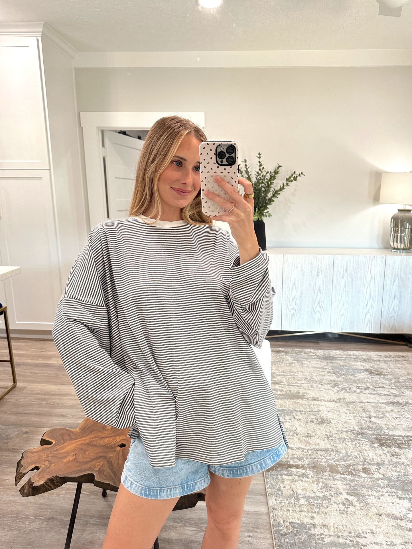 Polly Striped Oversized Top