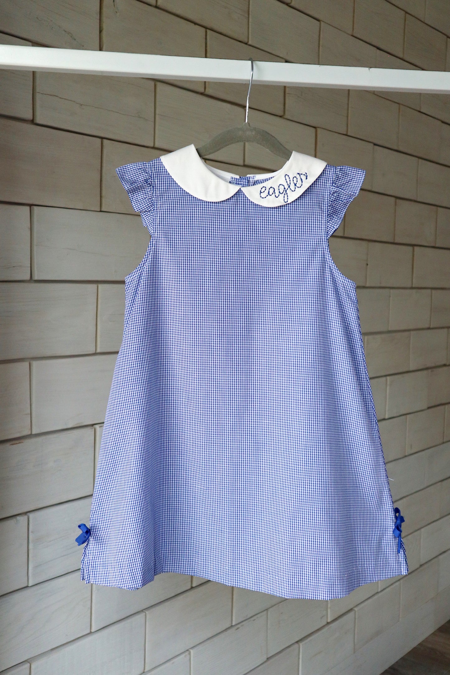 Royal Gingham A-Line Dress