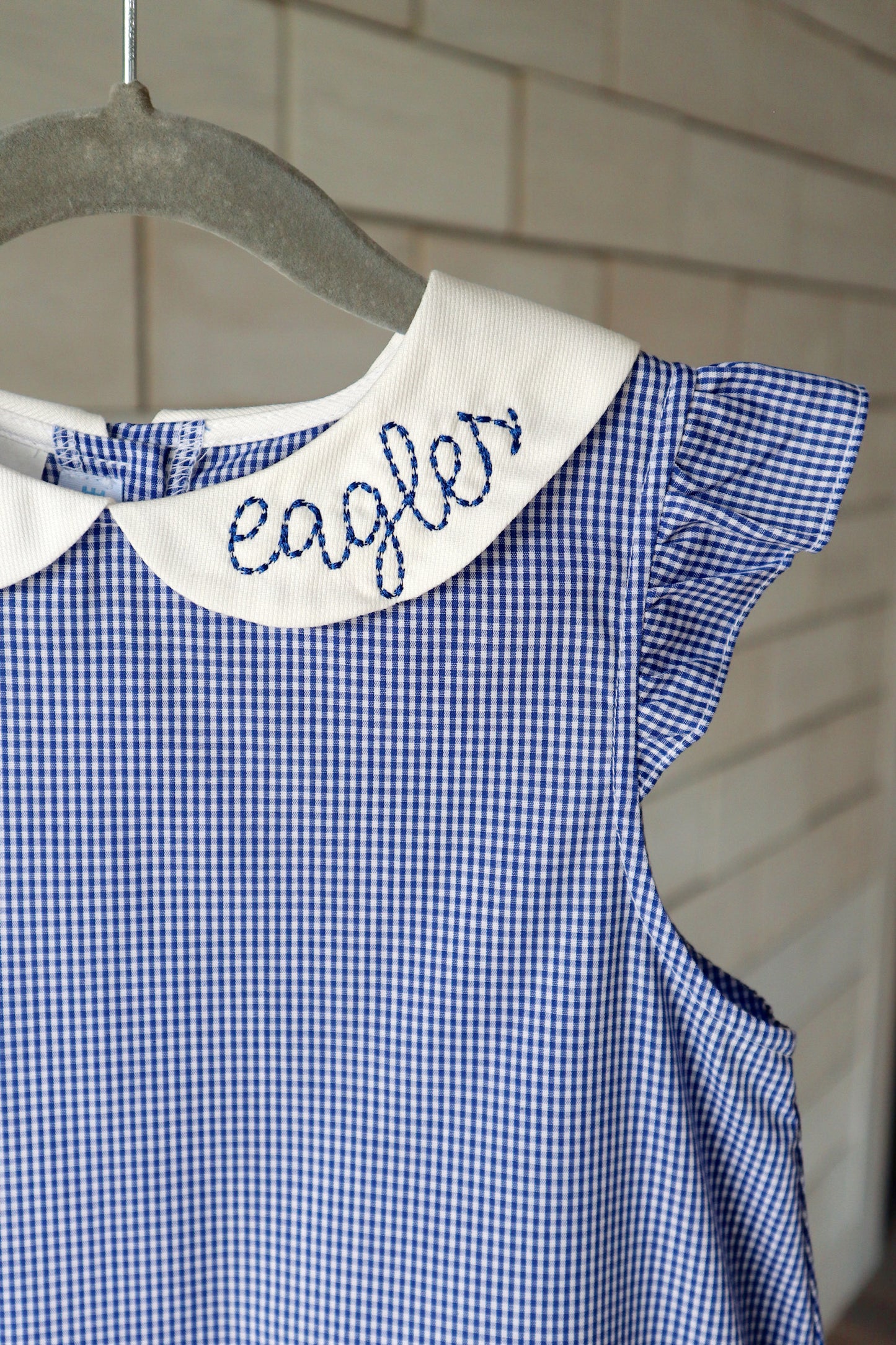 Royal Gingham A-Line Dress