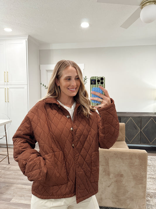 Quilted Cotton Polka Dot Jacket