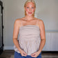 Gingham Bubble Tube Top