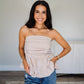 Gingham Bubble Tube Top
