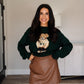 Rounded Roll Neck Bear Sweater