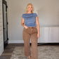 Wide Neck Pleated Knit Top
