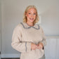 Contrast Collar Cable Knit Sweater