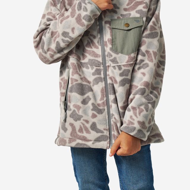 Boys Burlebo Micro Fleece Jacket - Classic Deer Camo