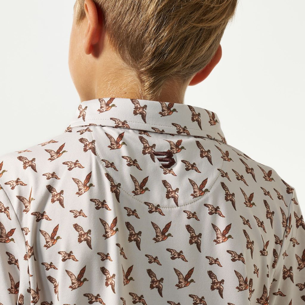 Boys Burlebo Performance Polo - Mallards Flying In