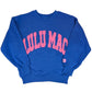 LULU MAC | Royal Blue w/ Pink Puff Sweatshirt