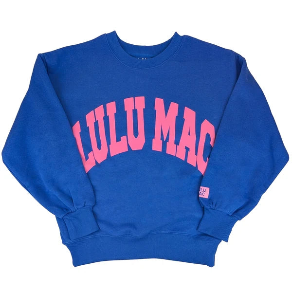 LULU MAC | Royal Blue w/ Pink Puff Sweatshirt