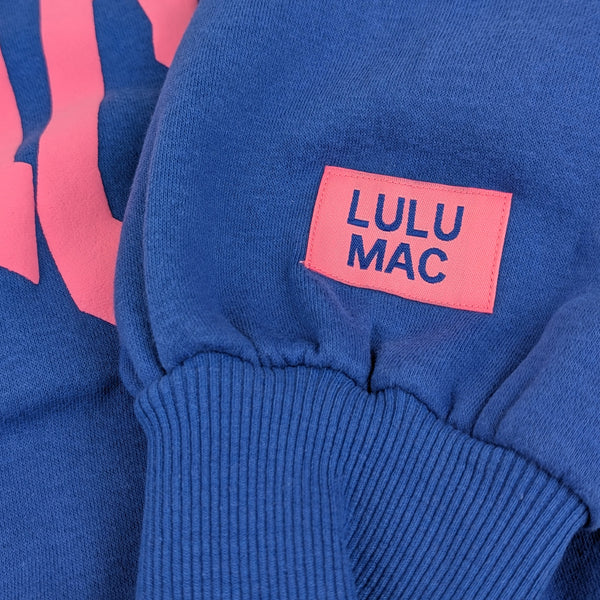 LULU MAC | Royal Blue w/ Pink Puff Sweatshirt