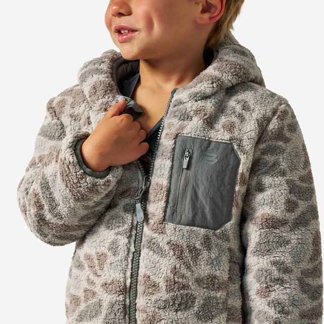 Boys Burlebo Mountain Fleece Hoodie Jacket - Classic Deer Camo