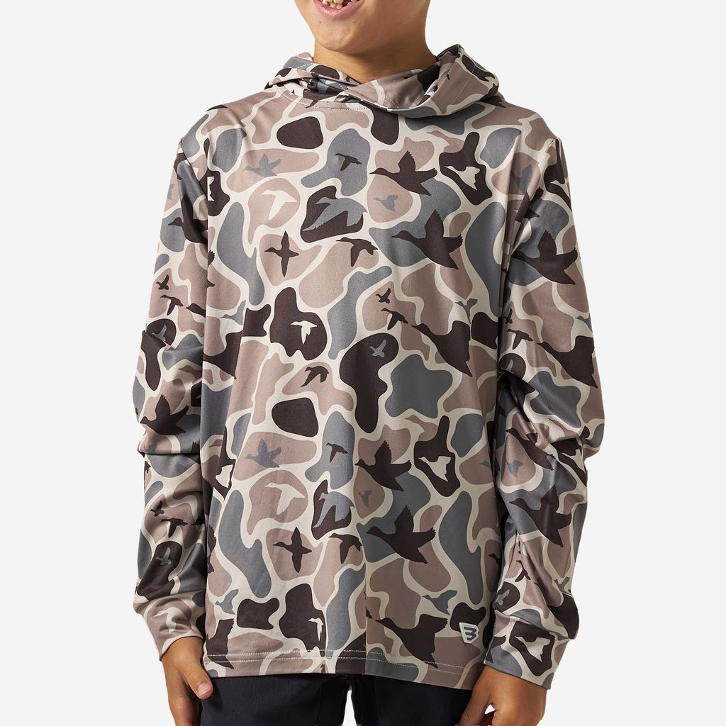 Boys Burlebo Performance Hoodie - Mallard Mayhem Camo