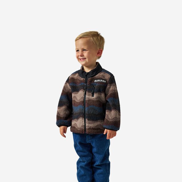 Boys Burlebo Wave on Wave Mountain Fleece Sherpa Full Zip Jacket