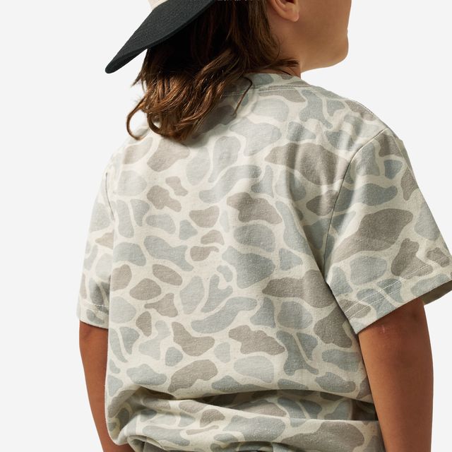 Boys Burlebo Vintage Washed Tee | Classic Deer Camo