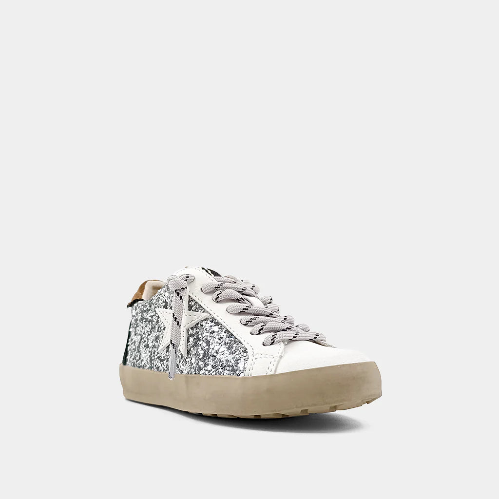 Paula Toddler Sneaker - Silver Sparkle