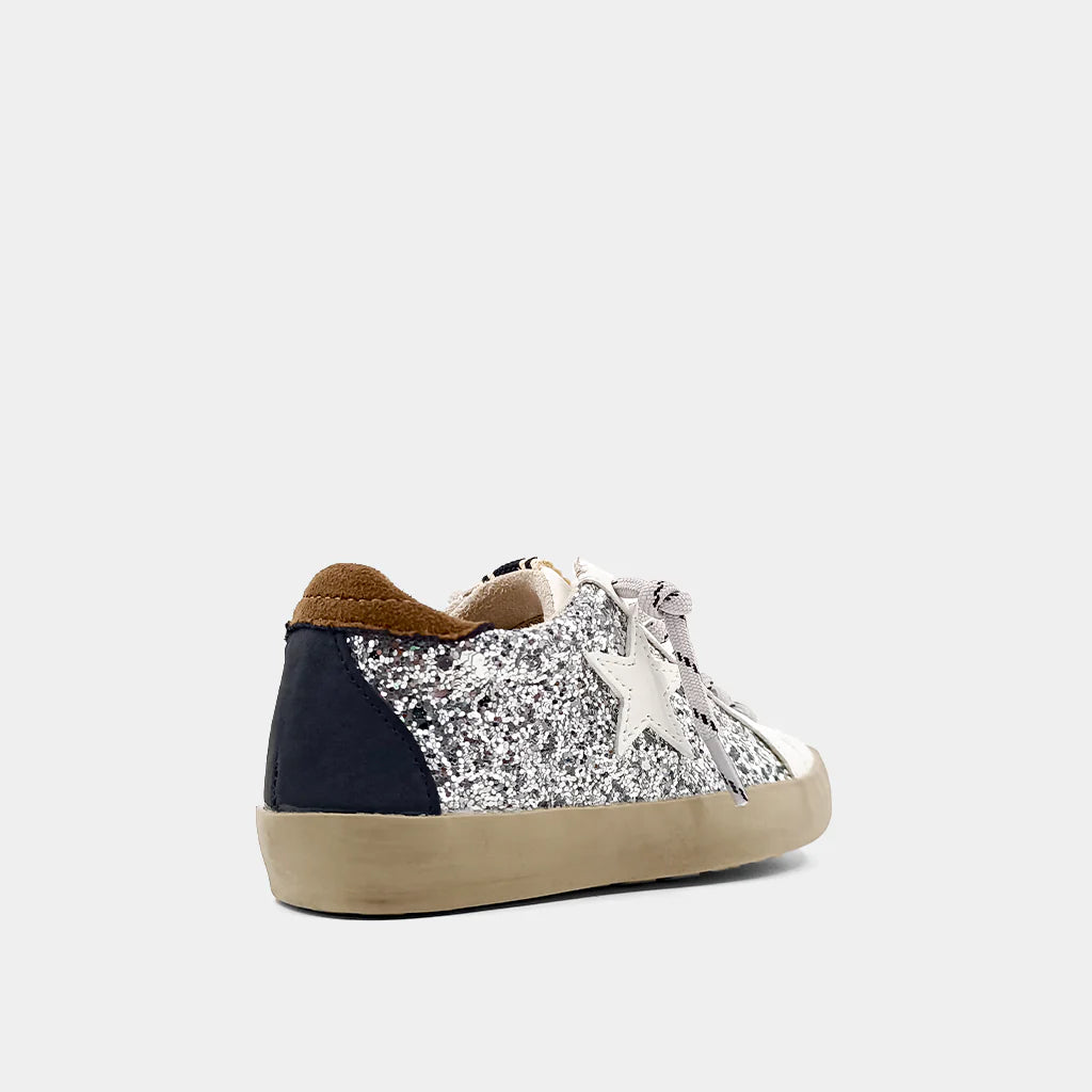 Paula Toddler Sneaker - Silver Sparkle