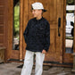 Boys Burlebo Micro Fleece Jacket - Black Camo
