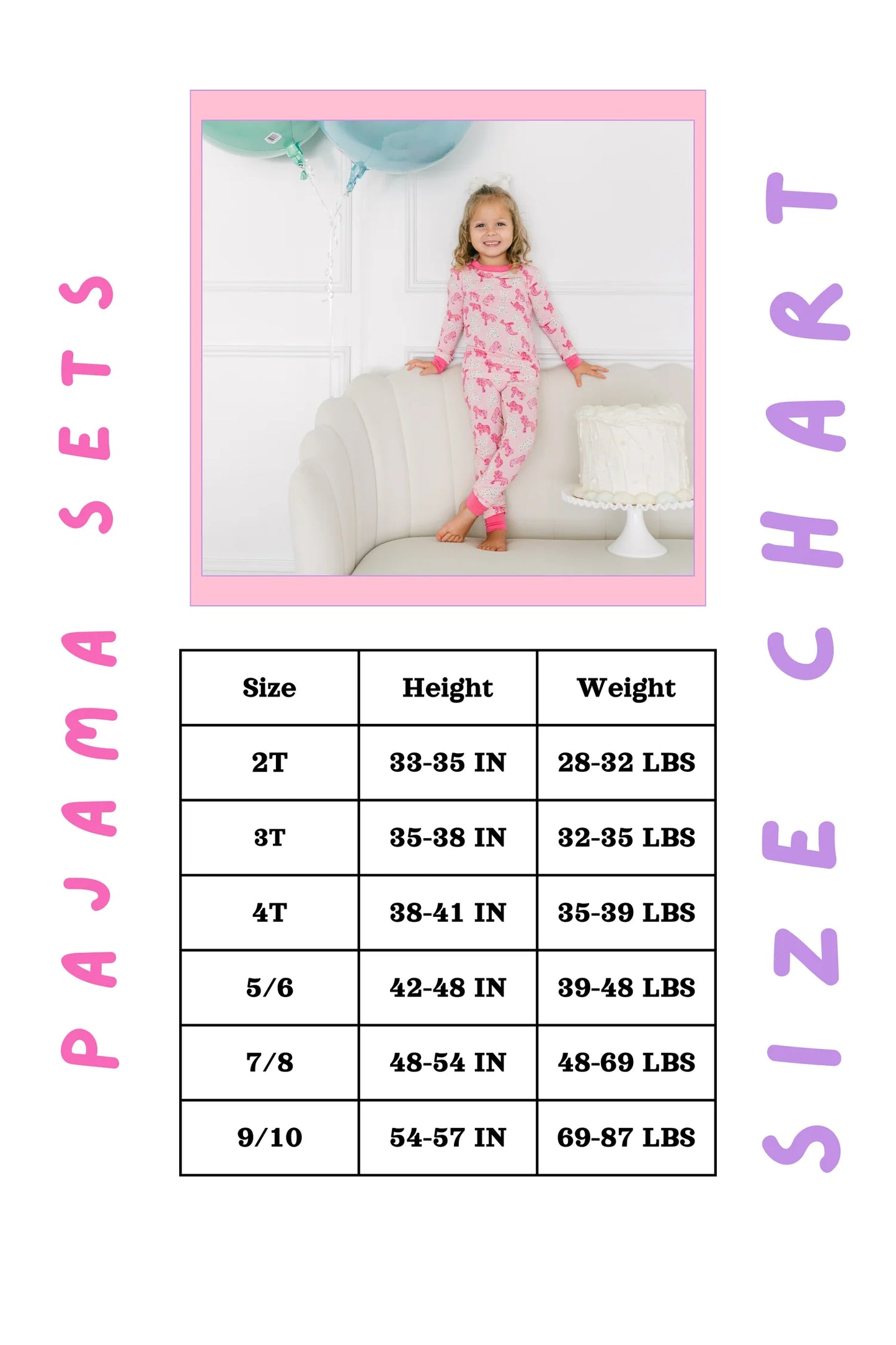 Poppy Kids Co. Pink Heart Check Premium PJ Set