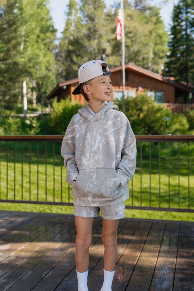 Boys Burlebo Vintage Washed Fleece Hoodie - Drifter Camo