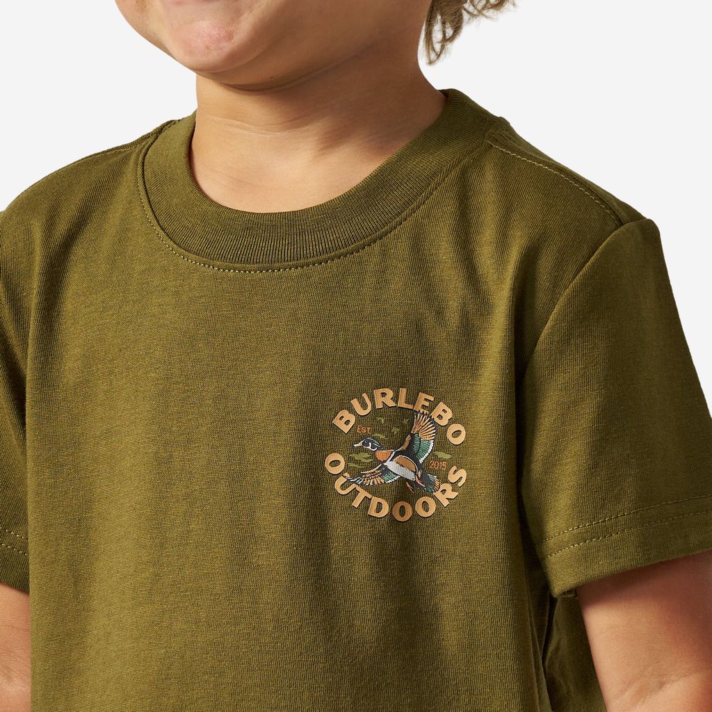 Boys Burlebo Wood Duck Tee - Hunter Green