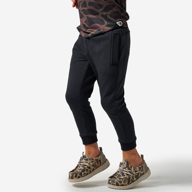 Boys Burlebo Fleece Joggers - Solid Black