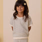 Rylee + Cru Kids Knit Boxy Tee | Sage Stripe