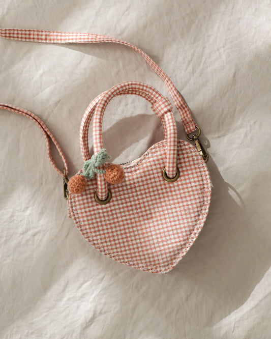 Rylee + Cru Heart Purse | Poppy Gingham