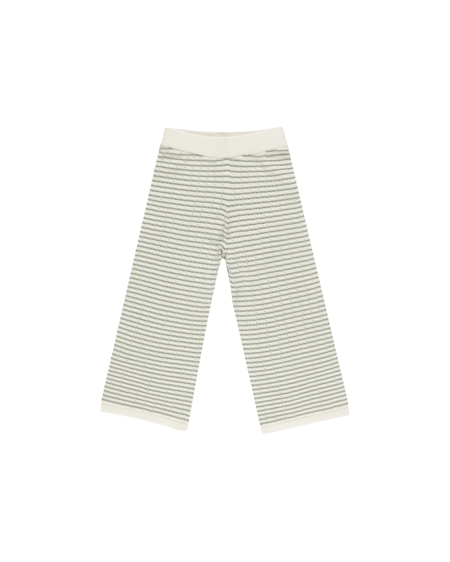 Rylee + Cru Kids Knit Wide Leg Pant | Sage Stripe