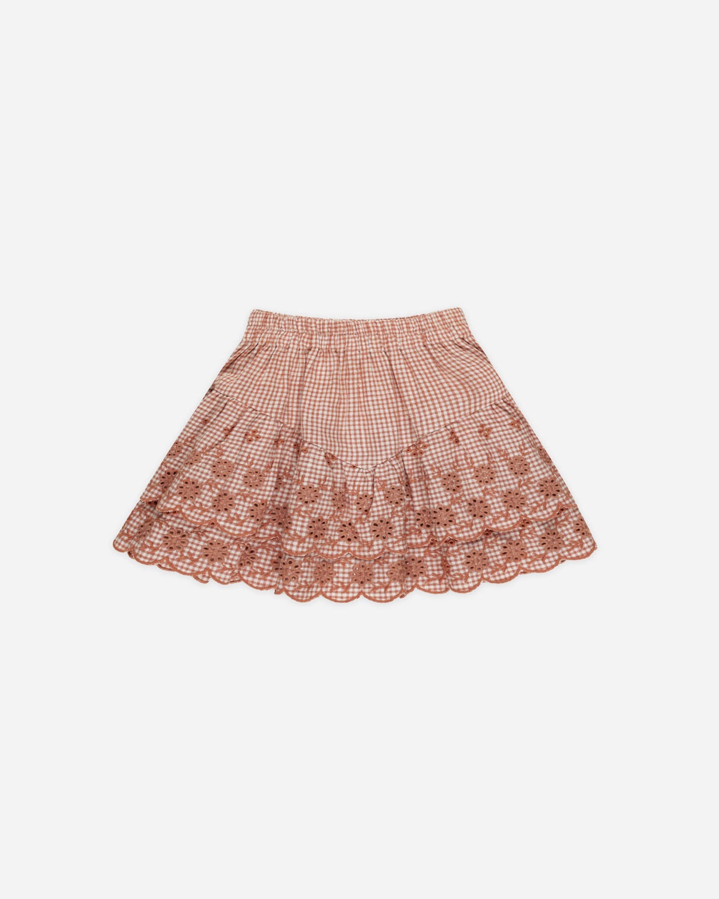 Rylee + Cru Tiered Mini Skirt | Poppy Gingham