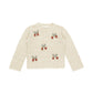 Rylee + Cru Crochet Knit Pullover | Cherries