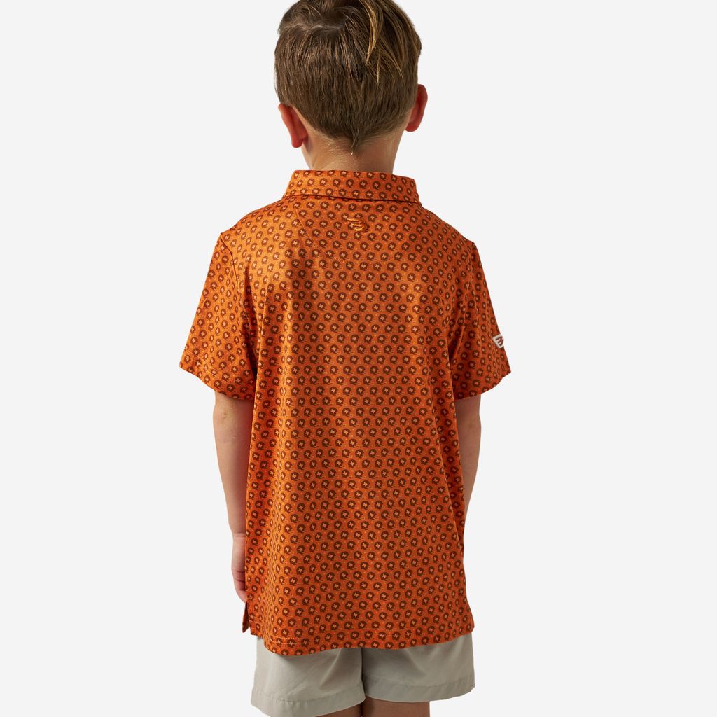 Boys Burlebo Performance Polo - Vintage Helmets | Orange