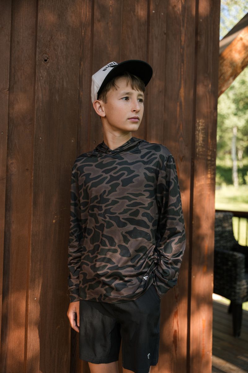 Boys Burlebo Performance Hoodie - Bendita Camo