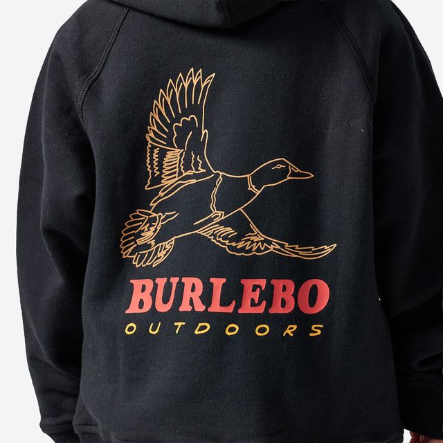 Boys Burlebo Fleece Hoodie - Duck Wild | Black