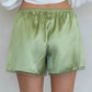 Lia Satin Shorts - Matcha