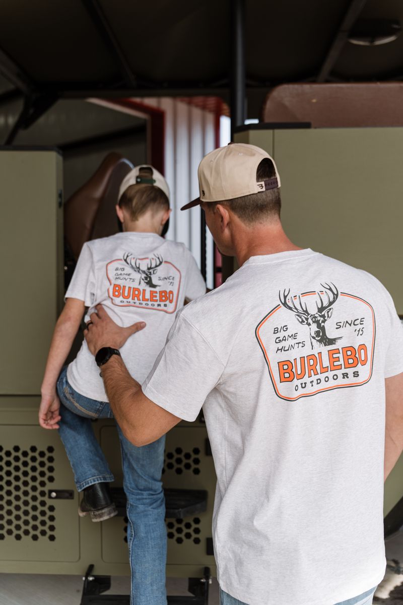 Boys Burlebo Big Game Hunts Tee - Oatmeal