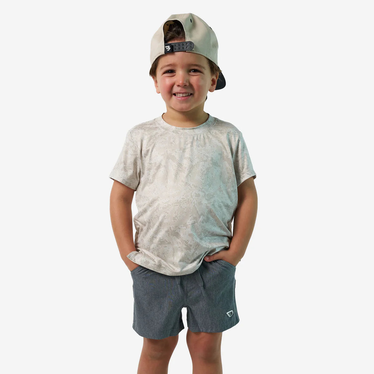 Boys Burlebo Go To Tee - Digi Camo Ivory