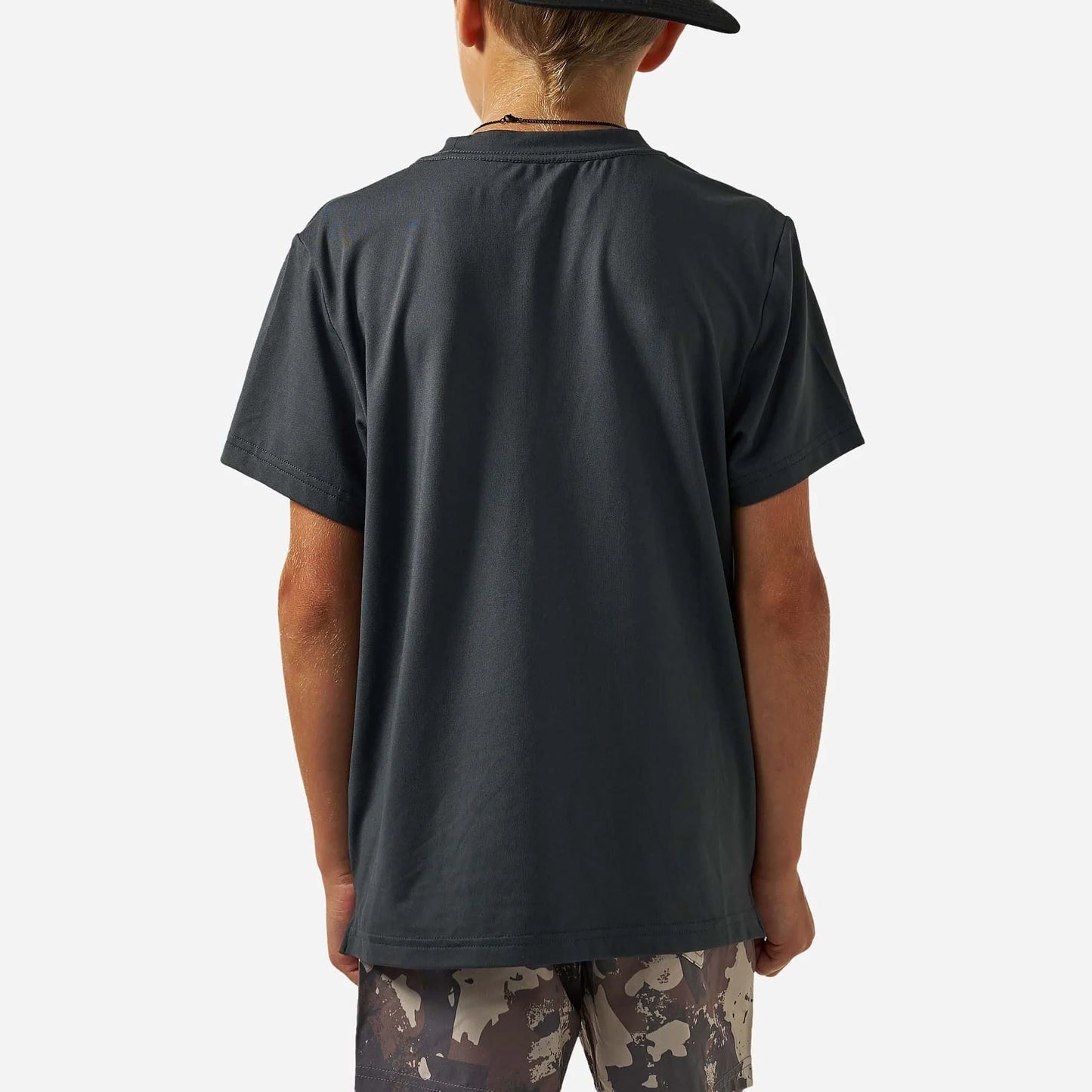 Boys Burlebo Go To Tee - Flying B Logo | Gun Metal Grey & Gauge Camo