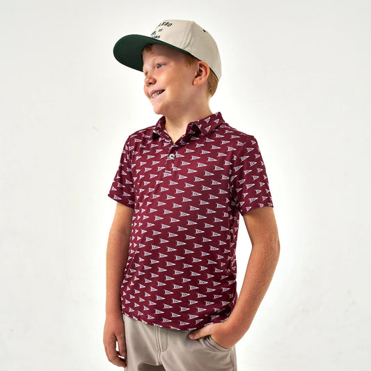 Toddler Burlebo Howdy Pennants Polo