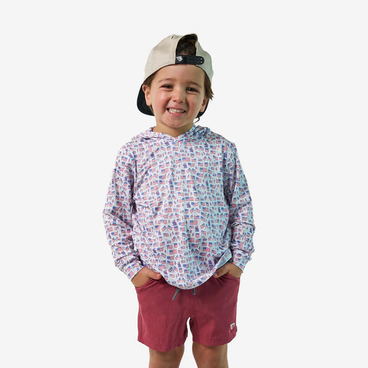 Boys Burlebo Performance Hoodie - Old Glory