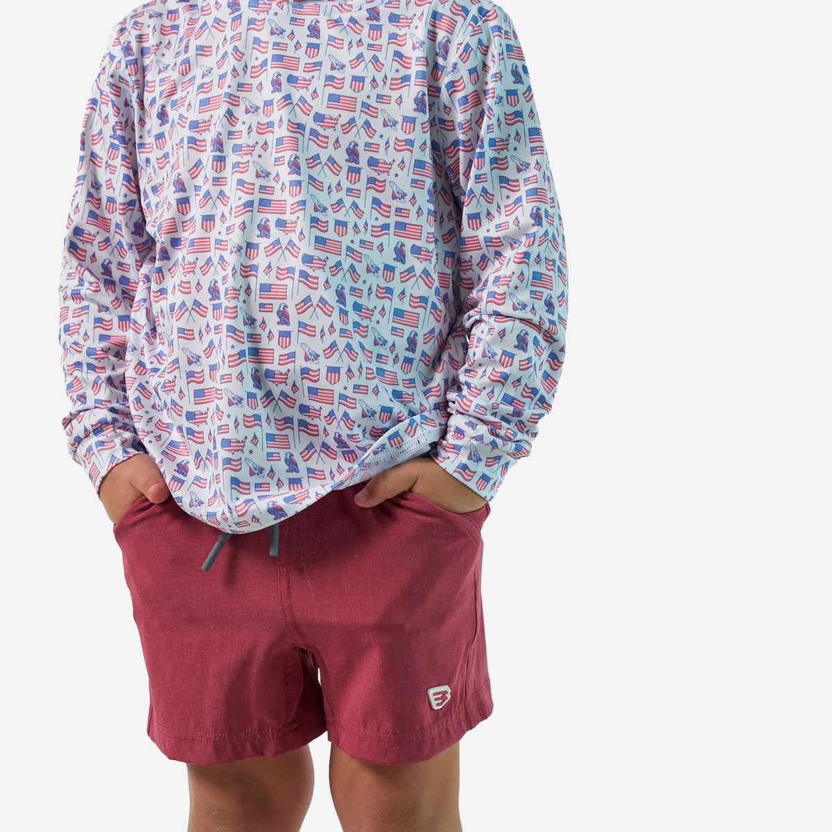 Boys Burlebo Performance Hoodie - Old Glory