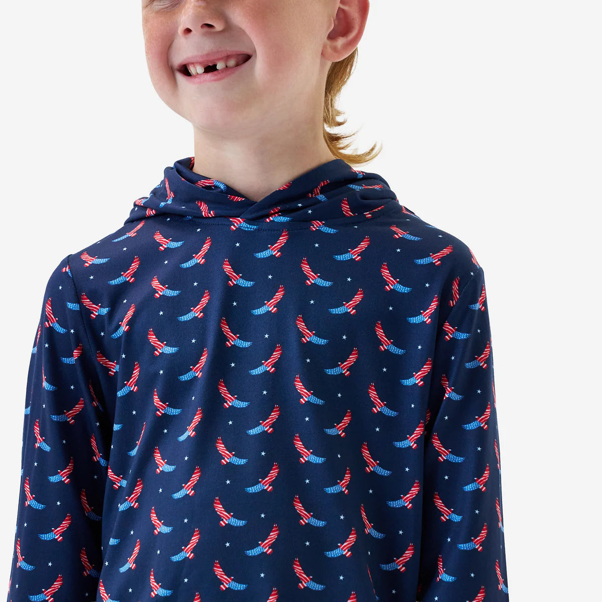 Boys Burlebo Performance Hoodie - USA Eagle