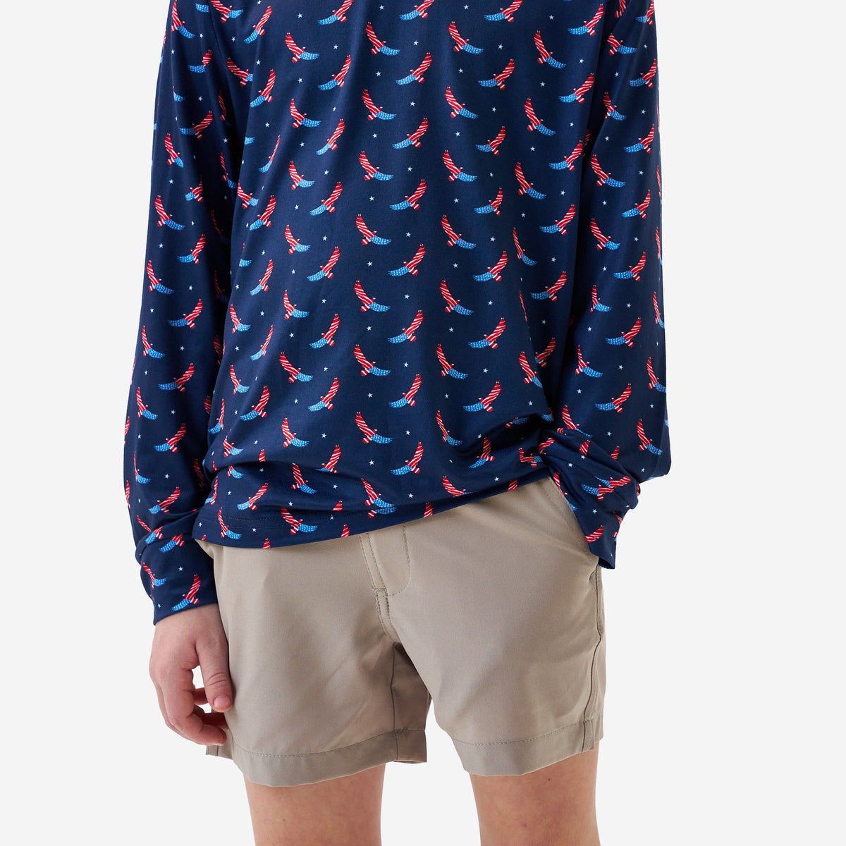 Boys Burlebo Performance Hoodie - USA Eagle