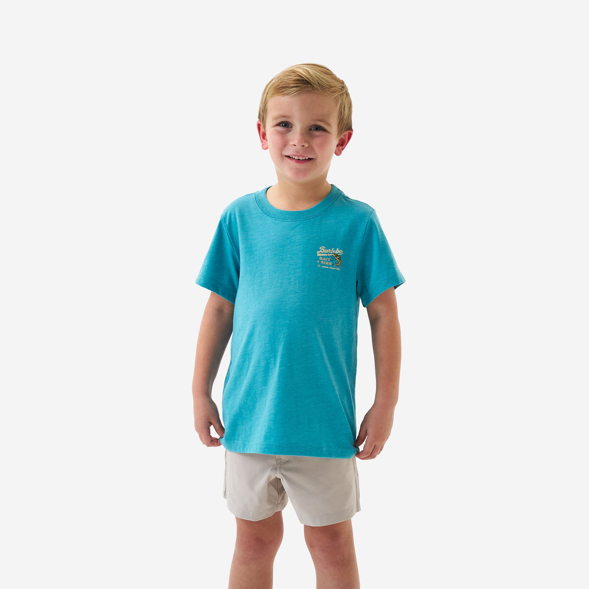 Boys Burlebo Bait & Rigs Tee | Cyan